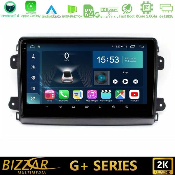 Bizzar G+ Series Citroen/Fiat/Opel 8core Android14 6+128GB Navigation Multimedia Tablet 9" - Image 1