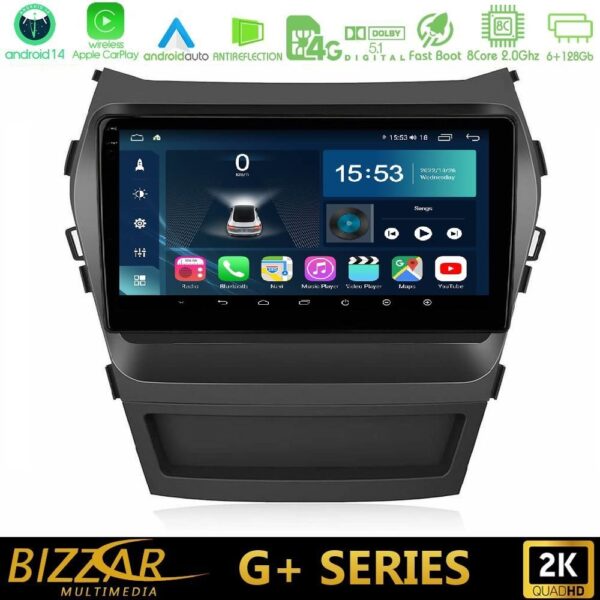 Bizzar G+ Series Hyundai iX45 2012-2017 8core Android14 6+128GB Navigation Multimedia Tablet 9" - Image 1