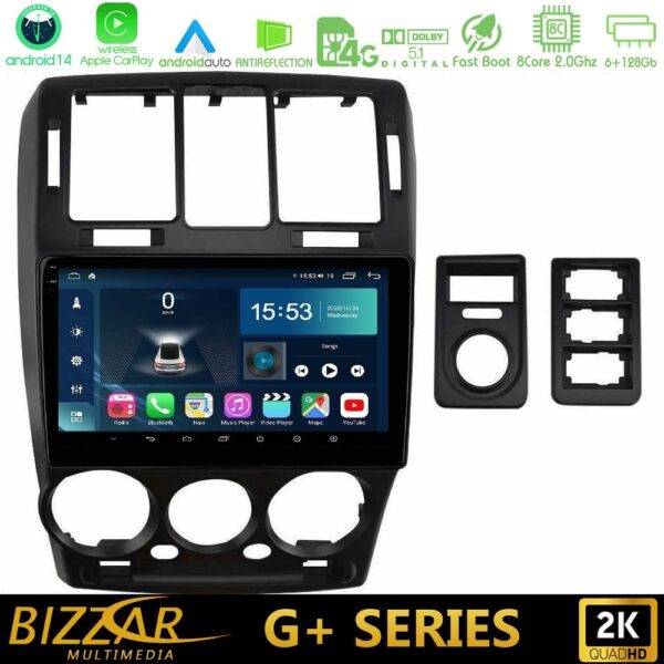 Bizzar G+ Series Hyundai Getz 2002-2009 8core Android14 6+128GB Navigation Multimedia Tablet 9" - Image 1