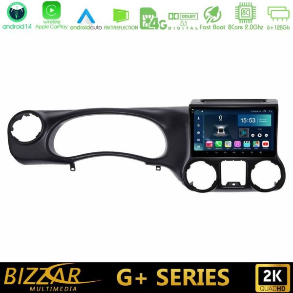 Bizzar G+ Series Jeep Wrangler 2011-2014 8Core Android14 6+128GB Navigation Multimedia Tablet 10" - Image 1