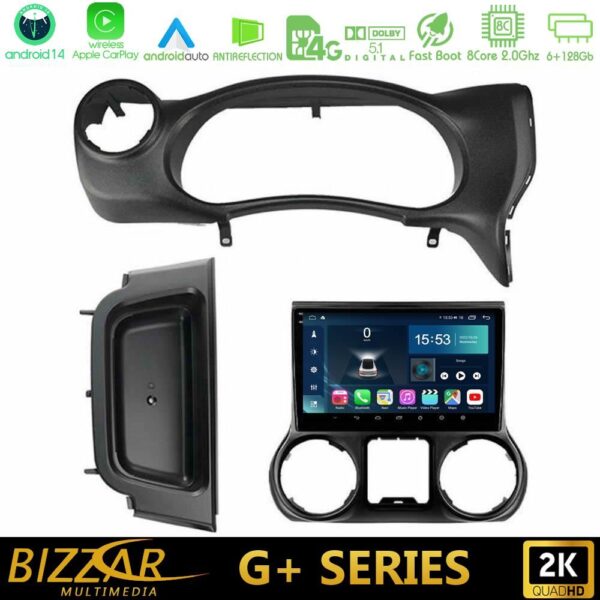 Bizzar G+ Series Jeep Wrangler 2014-2017 8Core Android14 6+128GB Navigation Multimedia Tablet 10" - Image 1