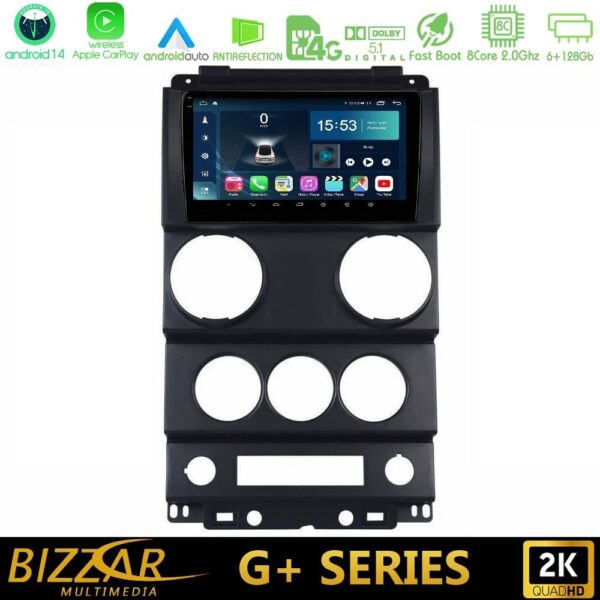 Bizzar G+ Series Jeep Wrangler 2008-2010 8core Android14 6+128GB Navigation Multimedia Tablet 9" - Image 1
