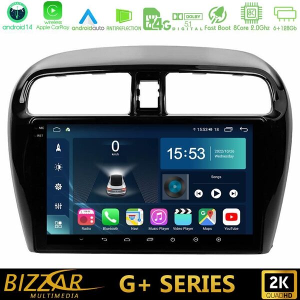 Bizzar G+ Series Mitsubishi Space Star 2013-2016 8core Android14 6+128GB Navigation Multimedia Tablet 9" - Image 1