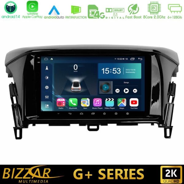 Bizzar G+ Series Mitsubishi Eclipse Cross 8core Android14 6+128GB Navigation Multimedia Tablet 9" - Image 1
