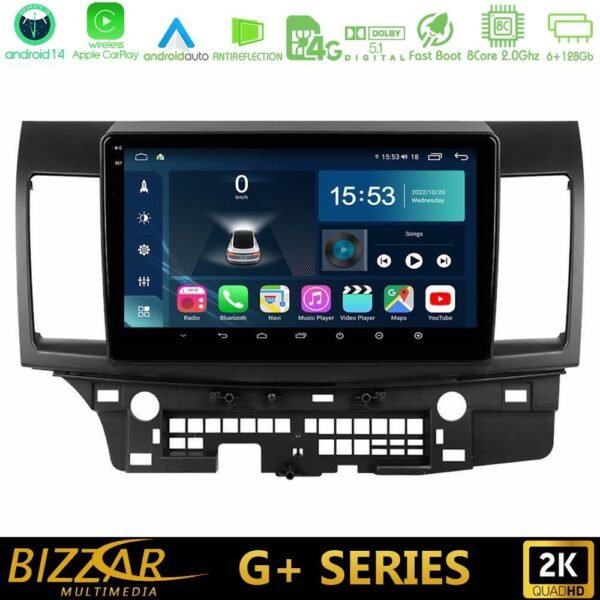 Bizzar G+ Series Mitsubishi Lancer 2008 – 2015 8core Android14 6+128GB Navigation Multimedia Tablet 10" - Image 1