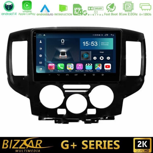 Bizzar G+ Series Nissan NV200 8core Android14 6+128GB Navigation Multimedia Tablet 9" (Μαύρο) - Image 1