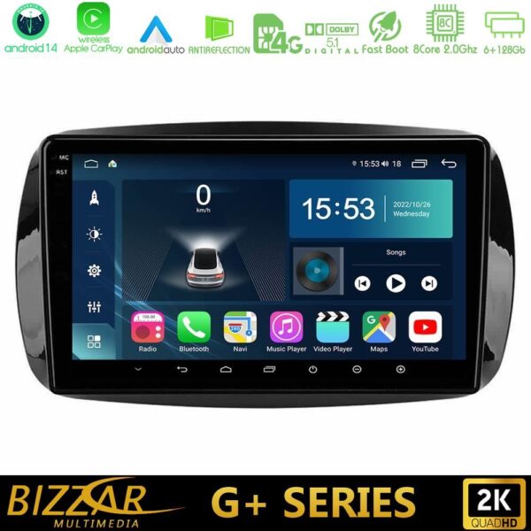 Bizzar G+ Series Smart 453 8core Android14 6+128GB Navigation Multimedia Tablet 9" - Image 1