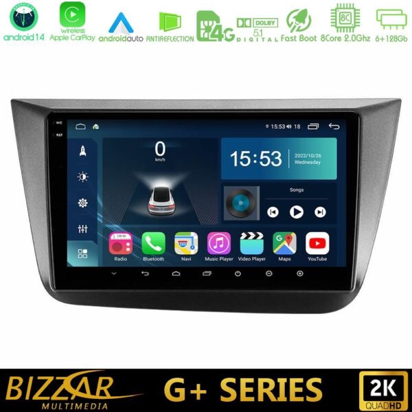 Bizzar G+ Series Seat Altea 2004-2015 8core Android14 6+128GB Navigation Multimedia Tablet 9" - Image 1