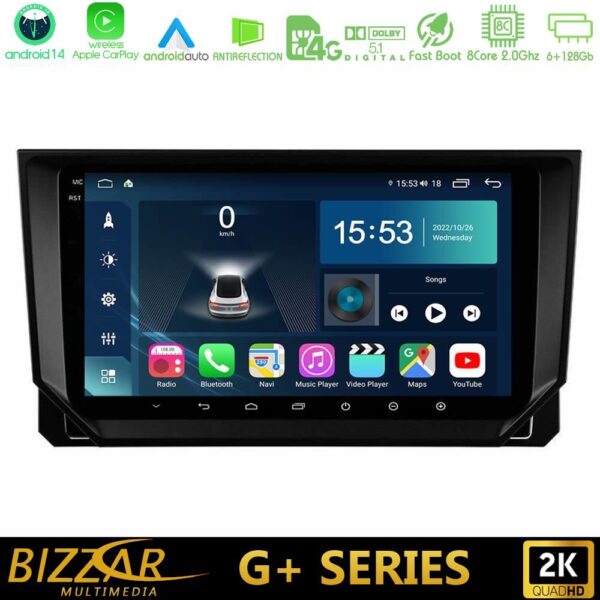 Bizzar G+ Series Seat Arona/Ibiza 8core Android14 6+128GB Navigation Multimedia Tablet 9" - Image 1