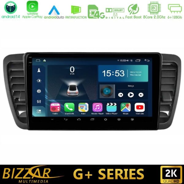 Bizzar G+ Series Subaru Legacy/Outback 2002-2008 8core Android14 6+128GB Navigation Multimedia Tablet 9" - Image 1