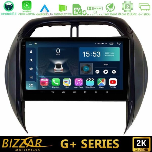 Bizzar G+ Series Toyota RAV4 2001 – 2005 8core Android14 6+128GB Navigation Multimedia Tablet 9" - Image 1