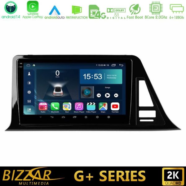 Bizzar G+ Series Toyota CH-R (Χωρίς Εργ.Οθόνη) 8core Android14 6+128GB Navigation Multimedia Tablet 9" - Image 1