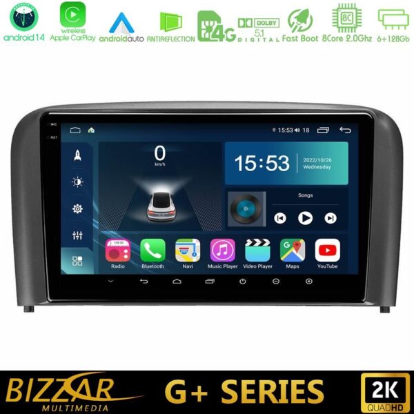 Bizzar G+ Series Volvo S80 1998-2006 8core Android14 6+128GB Navigation Multimedia Tablet 9" - Image 1