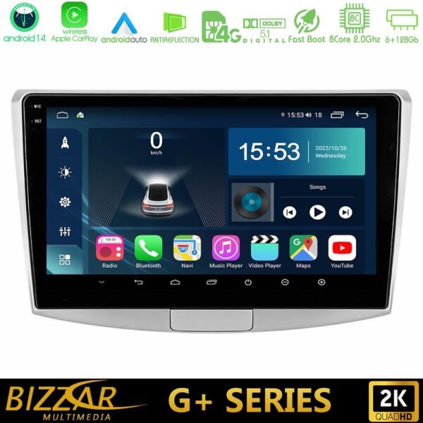 Bizzar G+ Series VW Passat 8core Android14 6+128GB Navigation Multimedia Tablet 10" - Image 1