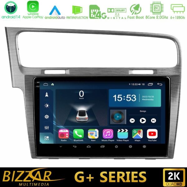 Bizzar G+ Series VW GOLF 7 8core Android14 6+128GB Navigation Multimedia Tablet 10" - Image 1