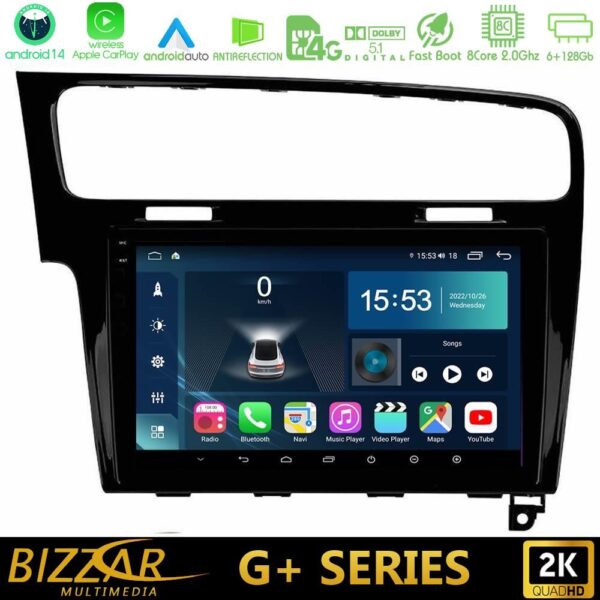 Bizzar G+ Series VW GOLF 7 8core Android14 6+128GB Navigation Multimedia Tablet 10" - Image 1
