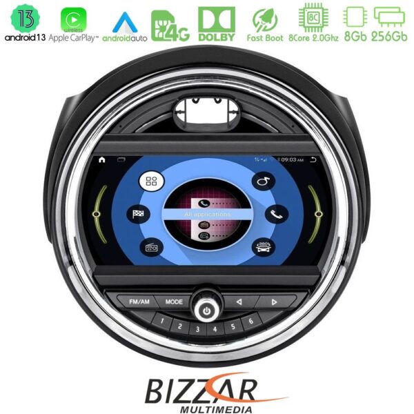 Bizzar OEM Mini Cooper F56 8core Android13 8+256GB Navigation Multimedia System 9" - Image 1