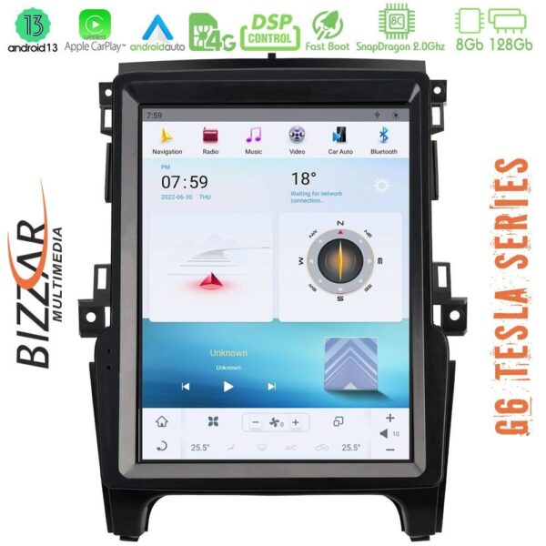 Bizzar Ford Ranger 2016-2022 8Core Android13 8+128GB Tesla 13" Multimedia Station - Image 1