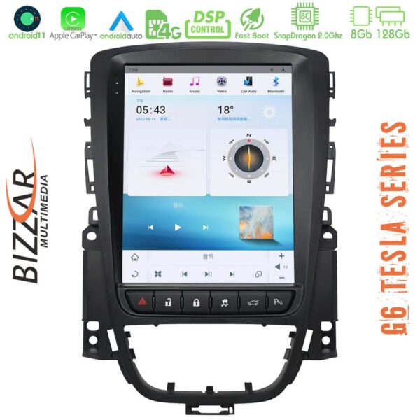Bizzar Opel Astra J 2009-2014 Android 11 (8+128GB) Tesla Multimedia Station 10,4" - Image 1