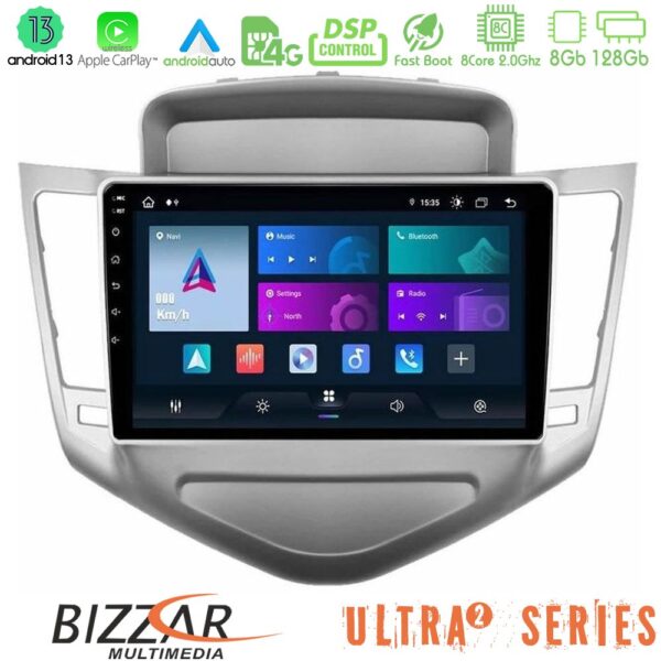 Bizzar Ultra Series Chevrolet Cruze 2009-2012 8core Android13 8+128GB Navigation Multimedia Tablet 9" - Image 1