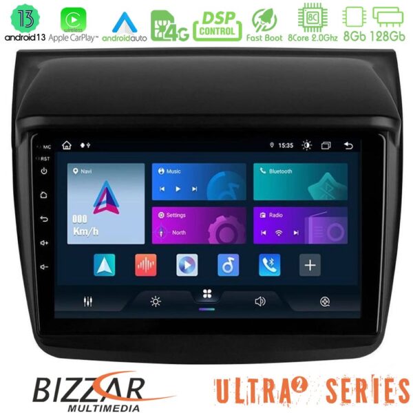 Bizzar Ultra Series Mitsubishi L200 8core Android13 8+128GB Navigation Multimedia Tablet 9" - Image 1