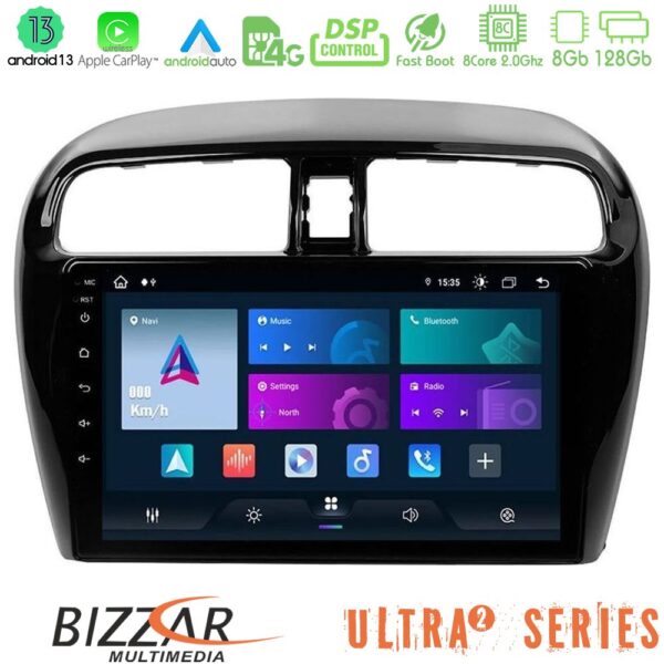 Bizzar Ultra Series Mitsubishi Space Star 2013-2016 8core Android13 8+128GB Navigation Multimedia Tablet 9" - Image 1