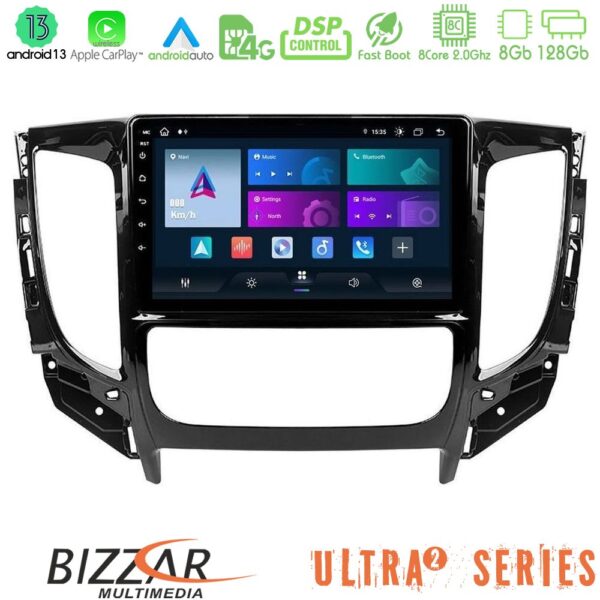 Bizzar Ultra Series Mitsubishi L200 2016-> & Fiat Fullback (Auto A/C) 8core Android13 8+128GB Navigation Multimedia Tablet 9" - Image 1