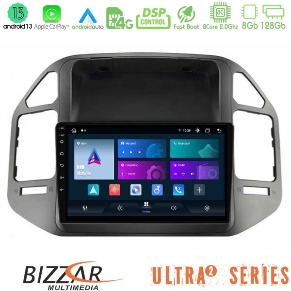 Bizzar Ultra Series Mitsubishi Pajero 2002-2006 8core Android13 8+128GB Navigation Multimedia Tablet 9" - Image 1