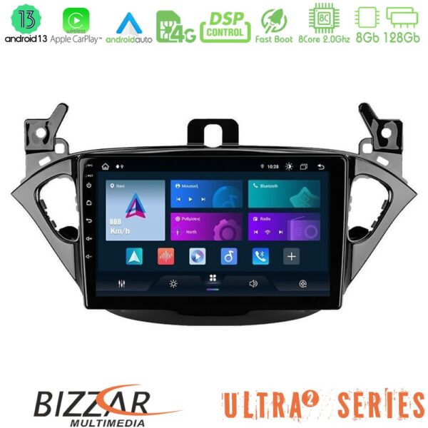 Bizzar Ultra Series Opel Corsa E/Adam 8core Android13 8+128GB Navigation Multimedia Tablet 9" - Image 1