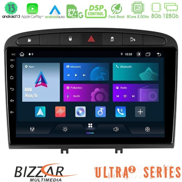 Bizzar Ultra Series Peugeot 308/RCZ 8core Android13 8+128GB Navigation Multimedia Tablet 9" - Image 1