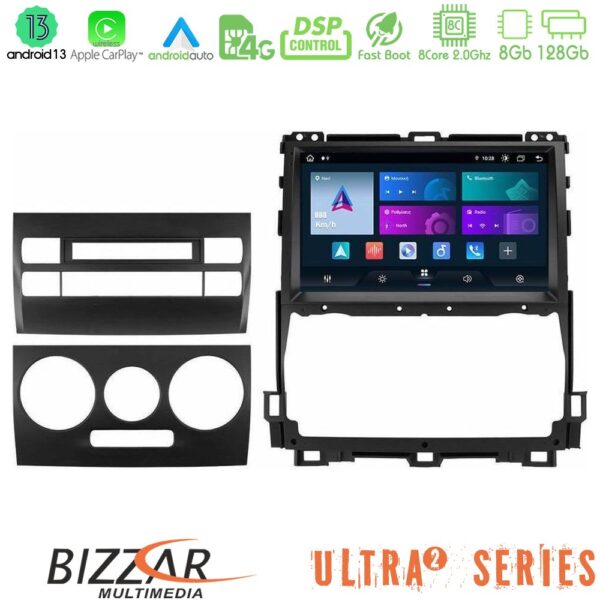 Bizzar Ultra Series Toyota Land Cruiser J120 2002-2009 8Core Android13 8+128GB Navigation Multimedia Tablet 9" - Image 1