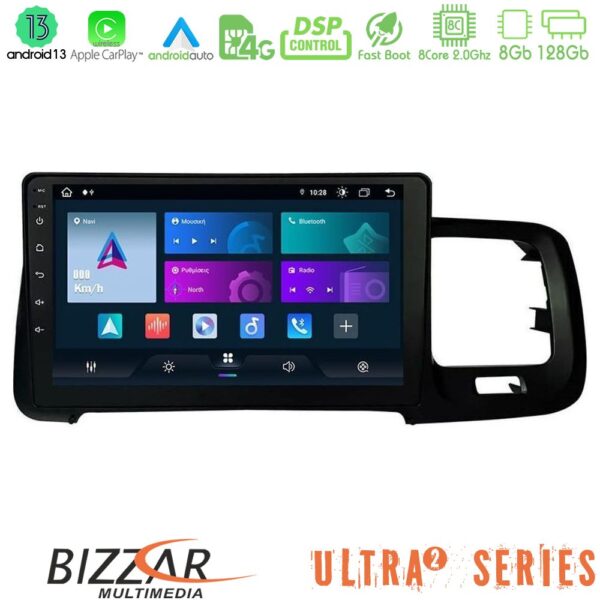 Bizzar Ultra Series Volvo S60 2010-2018 8core Android13 8+128GB Navigation Multimedia Tablet 9" - Image 1
