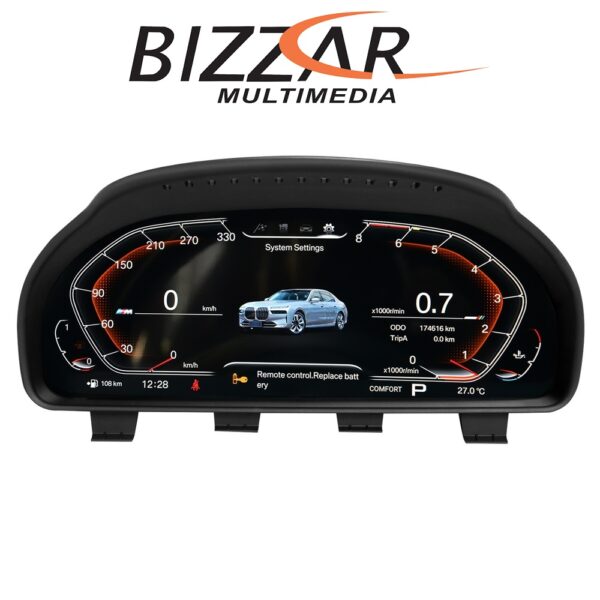 Bizzar Digital Cluster BMW F06/ F07/ F10/ F12/ F13/ F01/ F25/ F26/ F15/ F16 Digital LCD Instrument Cluster 12.3" με Carplay | HDMI in - Image 4