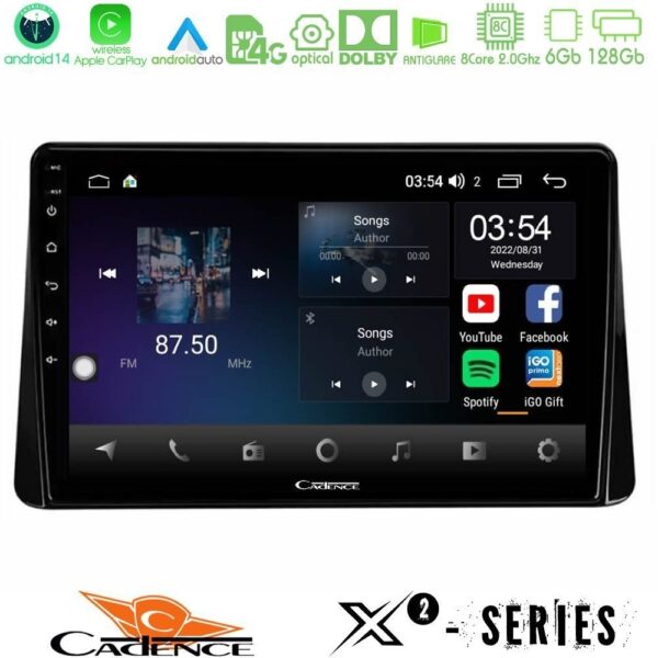 Cadence X2 Series 8Core Android14 6+128GB Mitsubishi Eclipse Cross 2018-2023 Navigation Multimedia Tablet 9" - Image 1