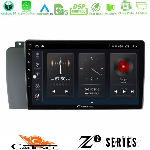 Cadence Z2 Series 8Core Android14 4+64GB  Volvo S60 2004-2009 Navigation Multimedia Tablet 9" Με Carplay & Android Auto - Image 1