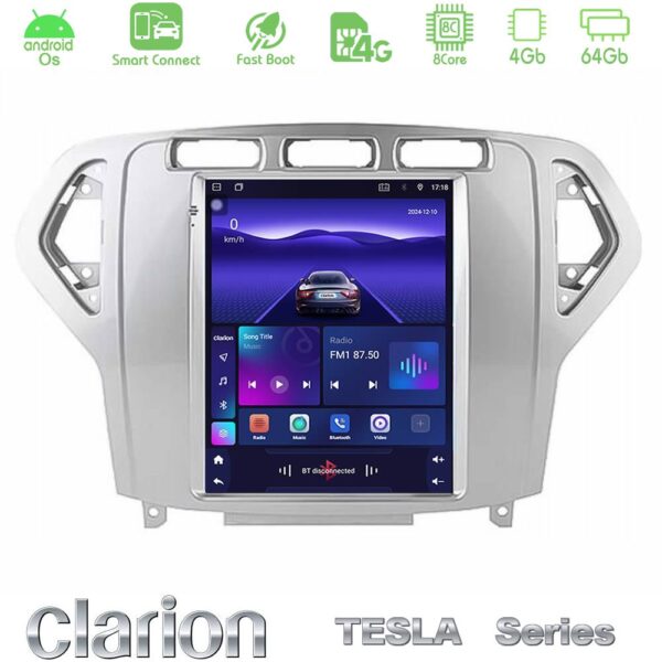 Clarion GL300 Tesla Series Android OS 8Core 4+64GB Ford Mondeo 2007-2010 AUTO A/C Navigation Multimedia Tablet 9.7" - Image 1