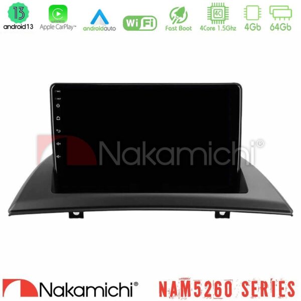 Nakamichi NAM5260 Series 4Core Android13 4+64GB BMW E83 Navigation Multimedia Tablet 9" Με Carplay & Android Auto - Image 1