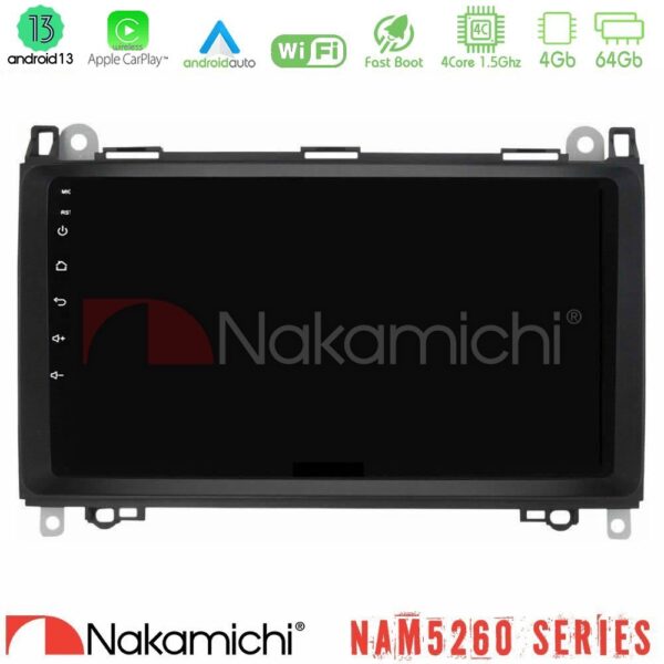 Nakamichi NAM5260 Series 4Core Android13 4+64GB Mercedes A/B/Vito/Sprinter Class Navigation Multimedia Tablet 9" Με Carplay & Android Auto - Image 1