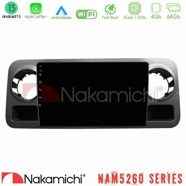 Nakamichi NAM5260 Series 4Core Android13 4+64GB Mercedes Sprinter W907 Navigation Multimedia Tablet 10" Με Carplay & Android Auto - Image 1