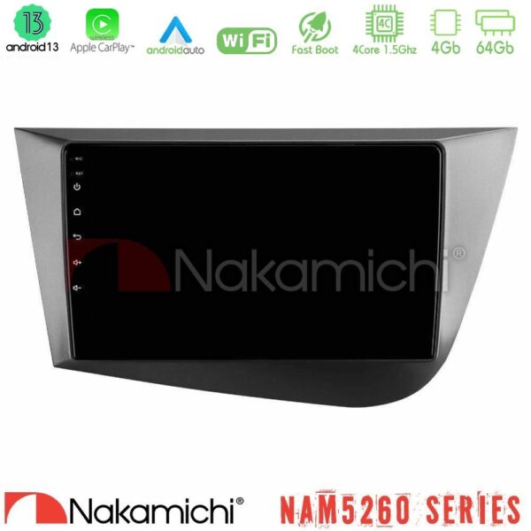 Nakamichi NAM5260 Series 4Core Android13 4+64GB Seat Leon Navigation Multimedia Tablet 9" Με Carplay & Android Auto - Image 1
