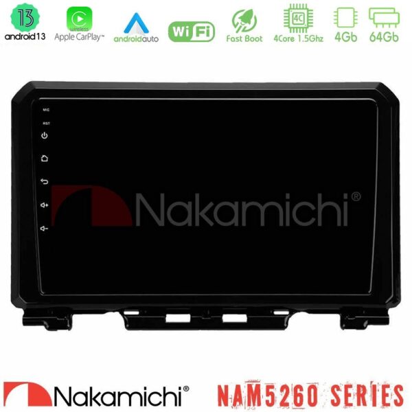 Nakamichi NAM5260 Series 4Core Android13 4+64GB Suzuki Jimny 2018-2022 Navigation Multimedia Tablet 9" Με Carplay & Android Auto - Image 1