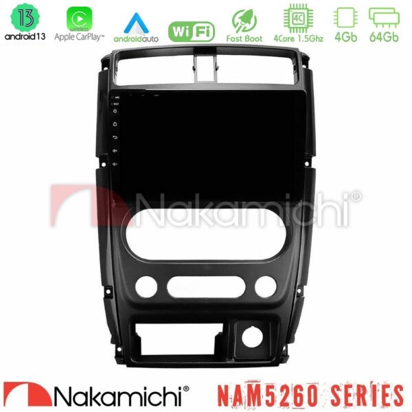 Nakamichi NAM5260 Series 4Core Android13 4+64GB Suzuki Jimny 2007-2017 Navigation Multimedia Tablet 9" Με Carplay & Android Auto - Image 1