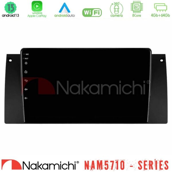 Nakamichi NAM5710 Series 8Core Android13 4+64GB BMW 5 Series (E39) / X5 (E53) Navigation Multimedia Tablet 9" - Image 1