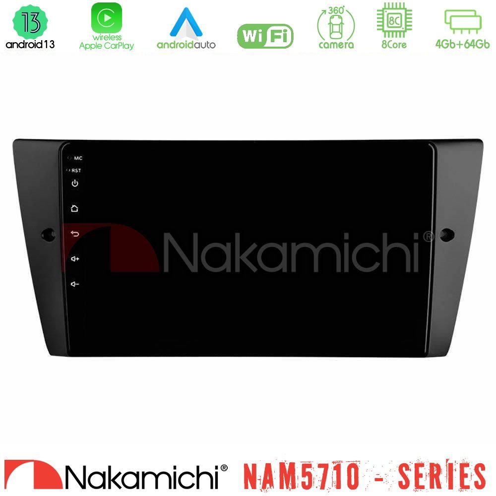 Nakamichi NAM5710 Series 8Core Android13 4+64GB BMW 3 Series 2006-2011 Navigation Multimedia Tablet 9"