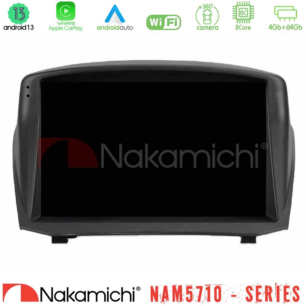 Nakamichi NAM5710 Series 8Core Android13 4+64GB Ford Fiesta 2008-2012 Navigation Multimedia Tablet 9" (Oem Style)