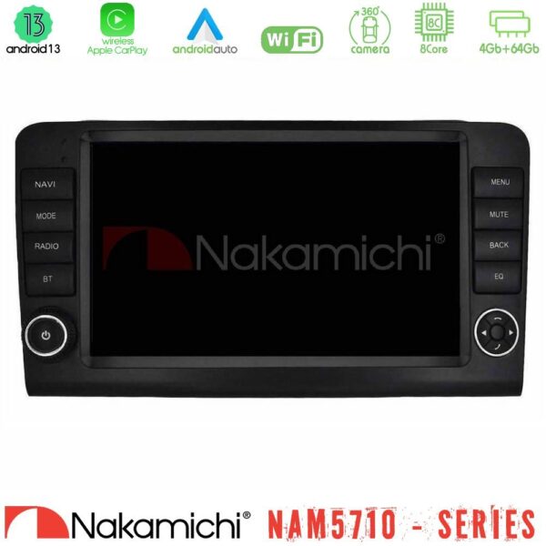 Nakamichi NAM5710 Series 8Core Android13 4+64GB  Mercedes ML/GL Class W164 2006-2011 Navigation Multimedia Tablet 9"    (OEM Look) - Image 1