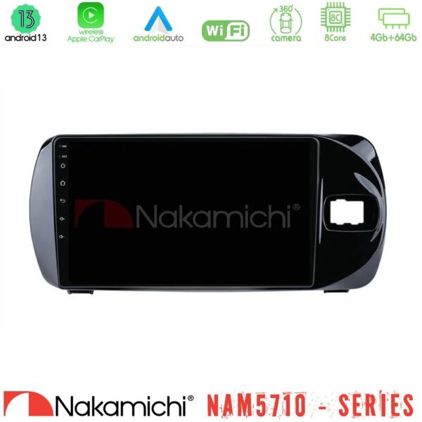 Nakamichi NAM5710 Series 8Core Android13 4+64GB Toyota Yaris (Vitz) 2015-2020 RHD Navigation Multimedia Tablet 9" - Image 1