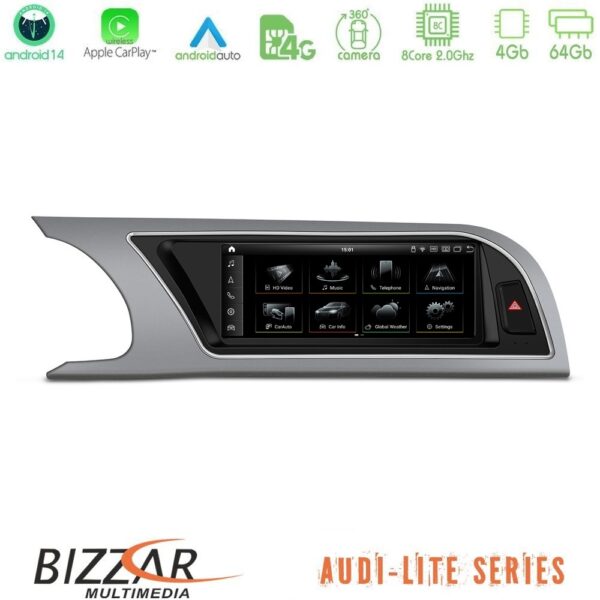 Bizzar Lite Edition AUDI A5 (B8) 2008-2015 (με MMI3G) Android14 8Core (4+64GB) Navigation Multimedia 8.8" - Image 1