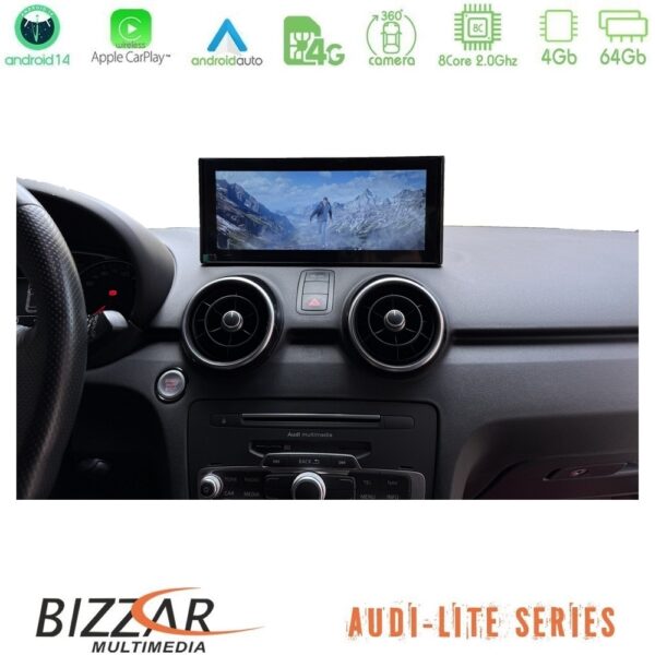 Bizzar Lite Series Audi A1 (8X) 2010-2018 Android14 8Core (4+64GB) Navigation Multimedia 10.25" - Image 3
