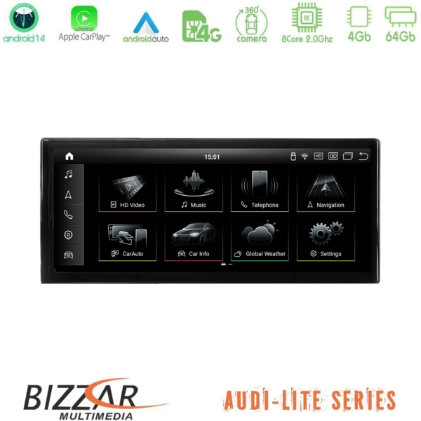 Bizzar Lite Series Audi Q3 (8U) 2011-2018 Android14 8Core (4+64GB) Navigation Multimedia 10.25" - Image 1